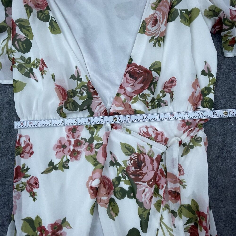 Show Me Your Mumu Dress Large Floral Maxi Boho Cottage Sheer Peasant Hi Low - Picture 6 of 7